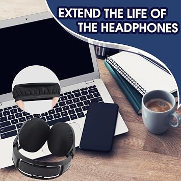 2 Pairs(4 Pcs) Headphone Ear Covers Replacement Headset Ear Covers Reusable