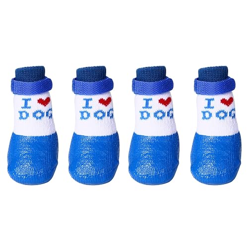 Avaner 4 calcetines impermeables para perros con suela antideslizante