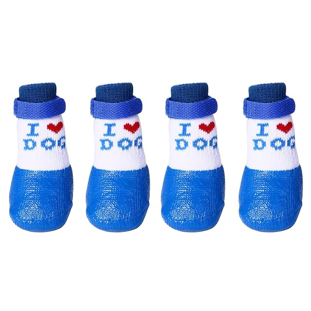 Avaner 4 calcetines impermeables para perros con suela antideslizante