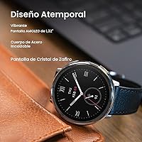 Vista 2 de Amazfit Active 2 - Reloj inteligente de alta calidad (redondo) para Android y iPhone, batería de 10 días, resistente al agua, mapas GPS, monitor