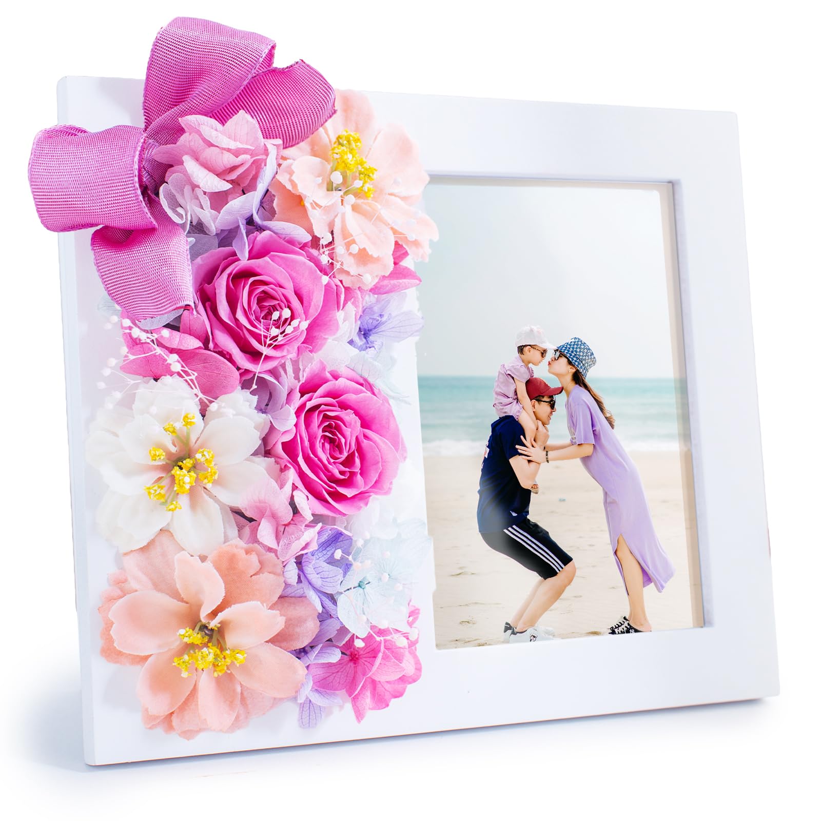 Amazon｜Hanaya余暇 プリザーブドフラワー 写真立て 結婚祝い