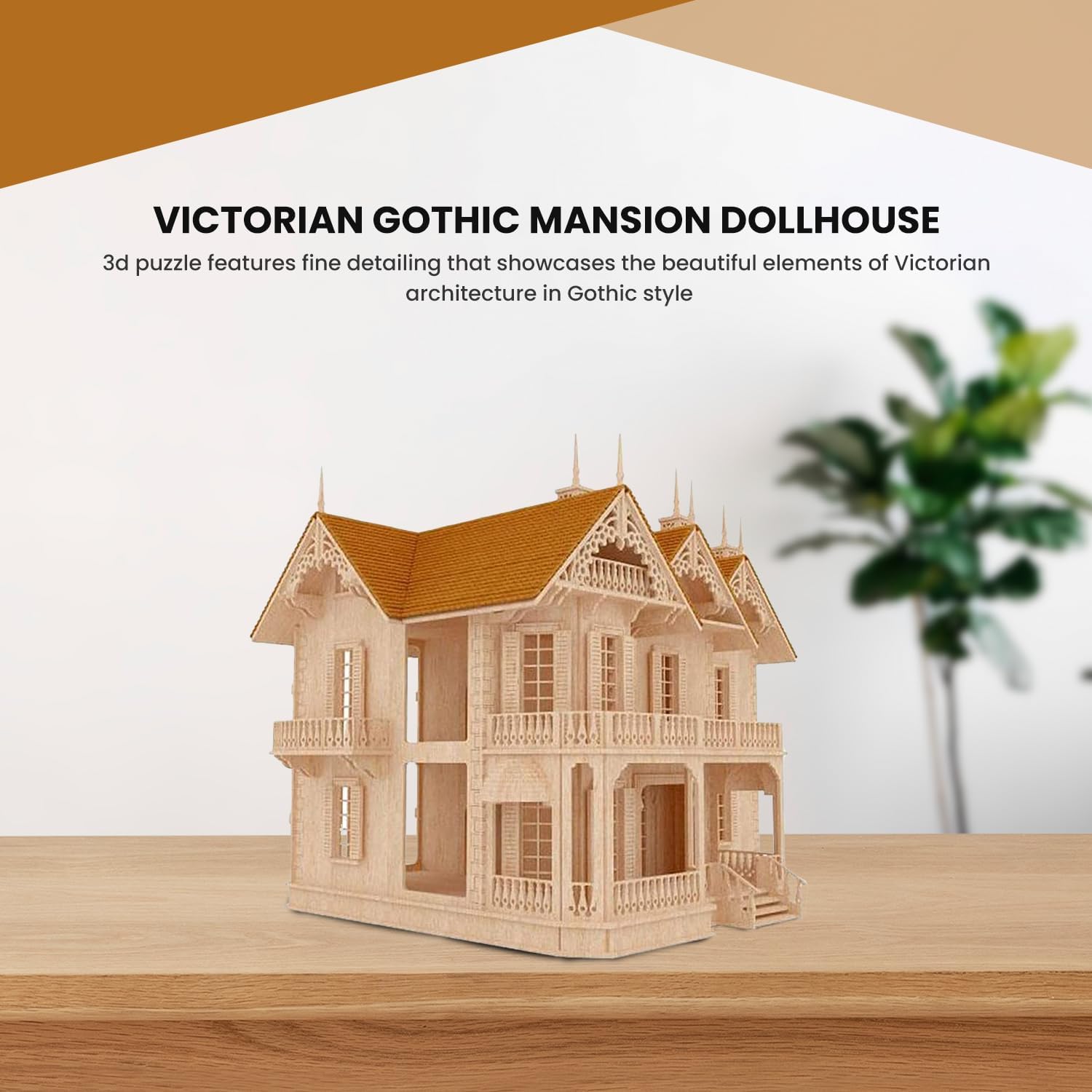 Birds Wood Shack The Victorian Gothic Mansion – Lightweight & Durable Model Kit - Available in 1:24 Scale - Challenging Puzzle Wooden Doll House | Made with Baltic Birch Wood