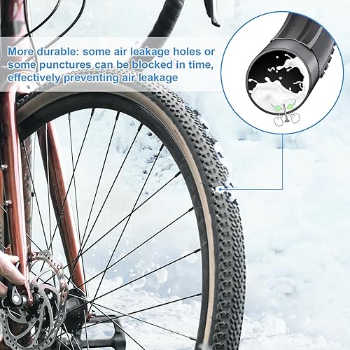 Miniatura 5 de 2 tubos de bicicleta autosellantes 700C 700 x 35C 700 x 38C 700 x 40C 700 x 42C AV48 mm, reparación automática, resistente a pinchazos, compatible