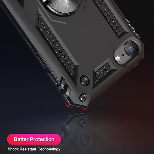 Miniatura 6 de IDweel Funda para iPod Touch 7, para iPod Touch 6 con soporte para automóvil, funda protectora híbrida resistente a prueba de golpes con soporte