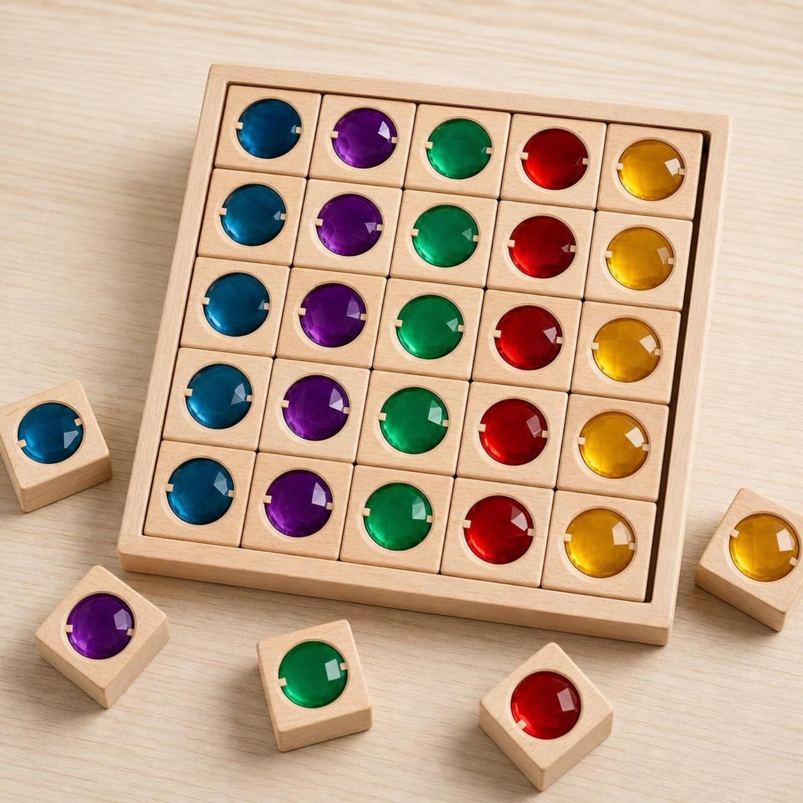 25 Piè Briques en Bois Vives | Transluci, Blocs Bois Pierres, Sensoriel, Lumineuse, Maternelle, Pits