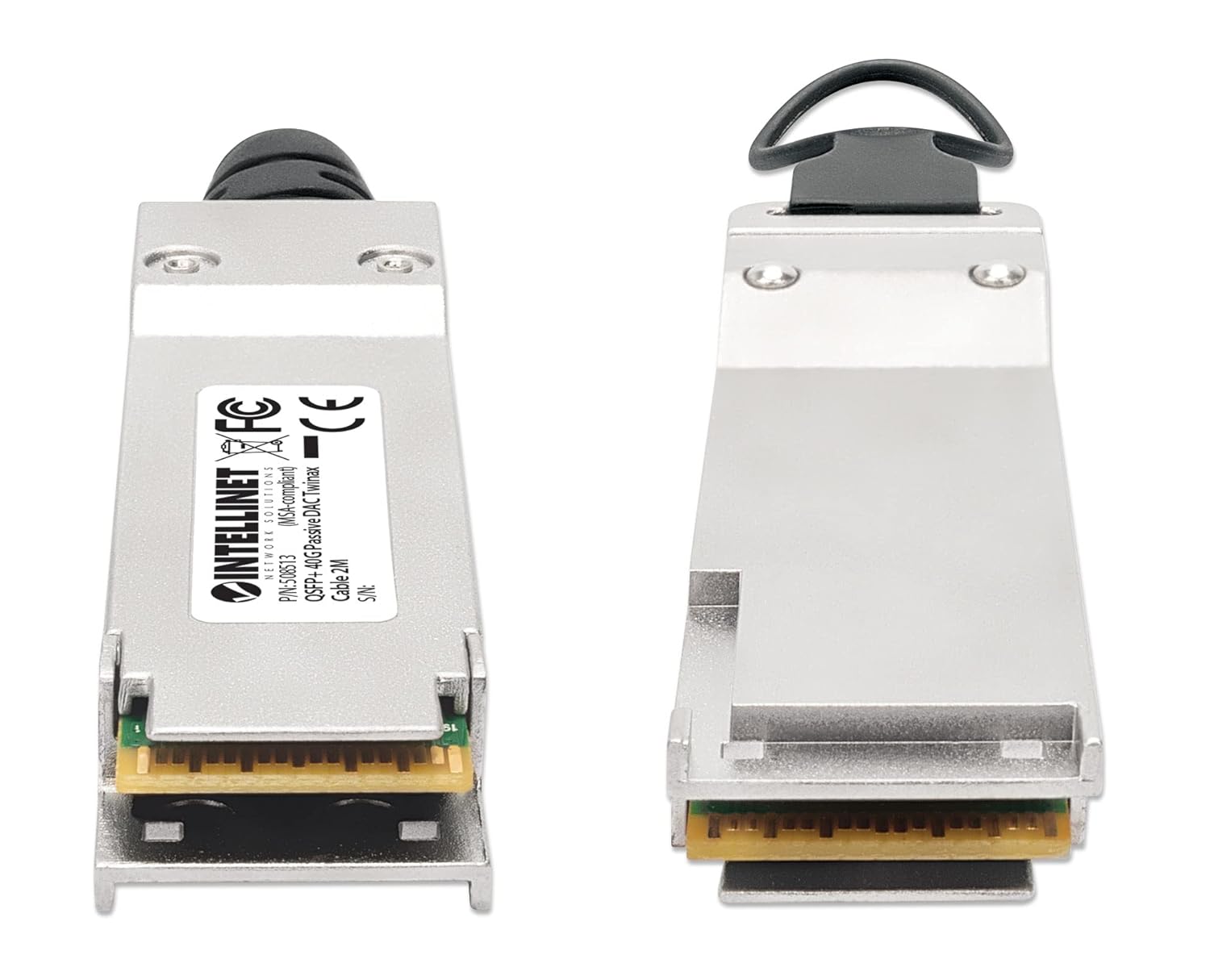 Intellinet 40G QSFP+ Passive DAC Twinax Cable - 7 ft., Low-Latency, Energy-Efficient, MSA-Compliant for Maximum Compatibility, Direct Attach Copper, AWG 30-508513
