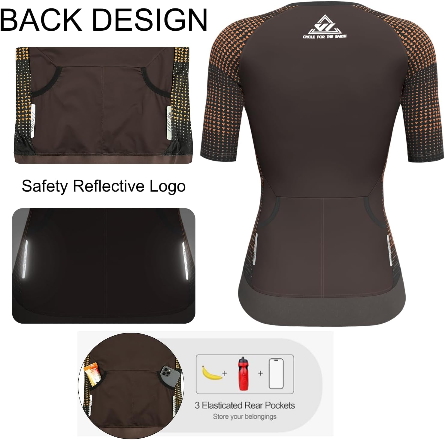 Wulibike Women's Triathlon Top,Moisture Wicking Short Sleeve Tri Jersey,UPF 50+ Swim Bike Run Shirt with 6.3in Pockets