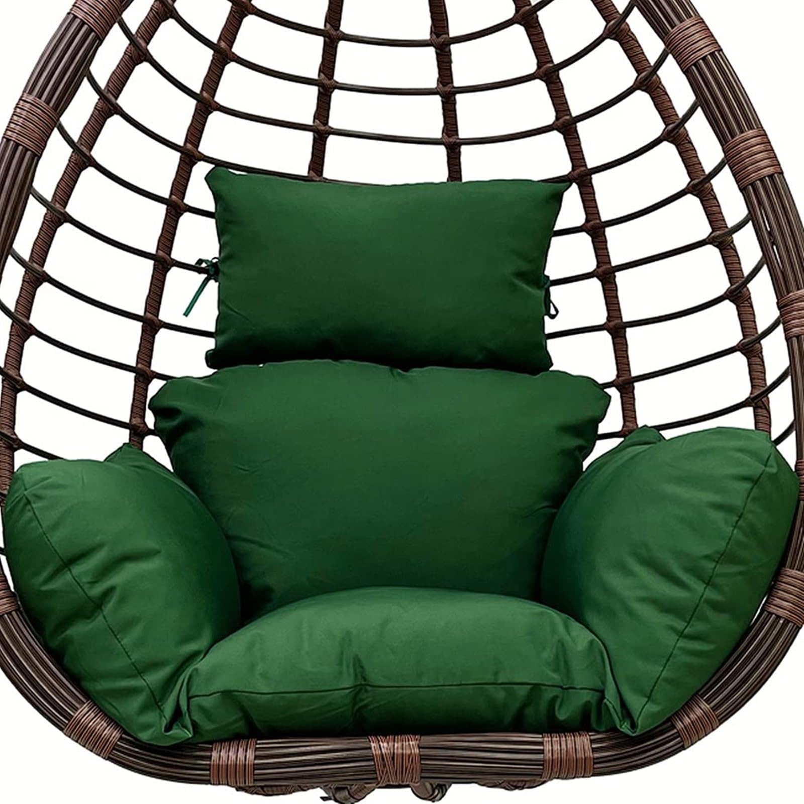 Meiiron Egg Chair Cushion Replacement with Headrest, Foldable Egg Swing Chair Cushion, Thicken Hanging Basket Chair Cushions, Washable Basket Swing Chair Cushion(Color 11)