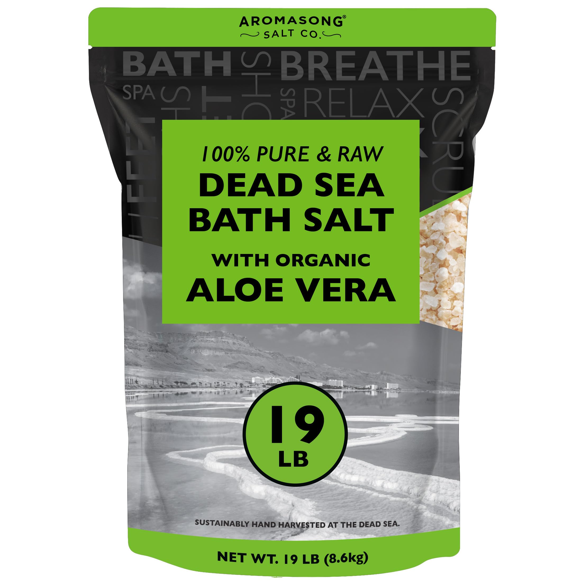 Aromasong 19 lbs RAW Dead Sea Salt