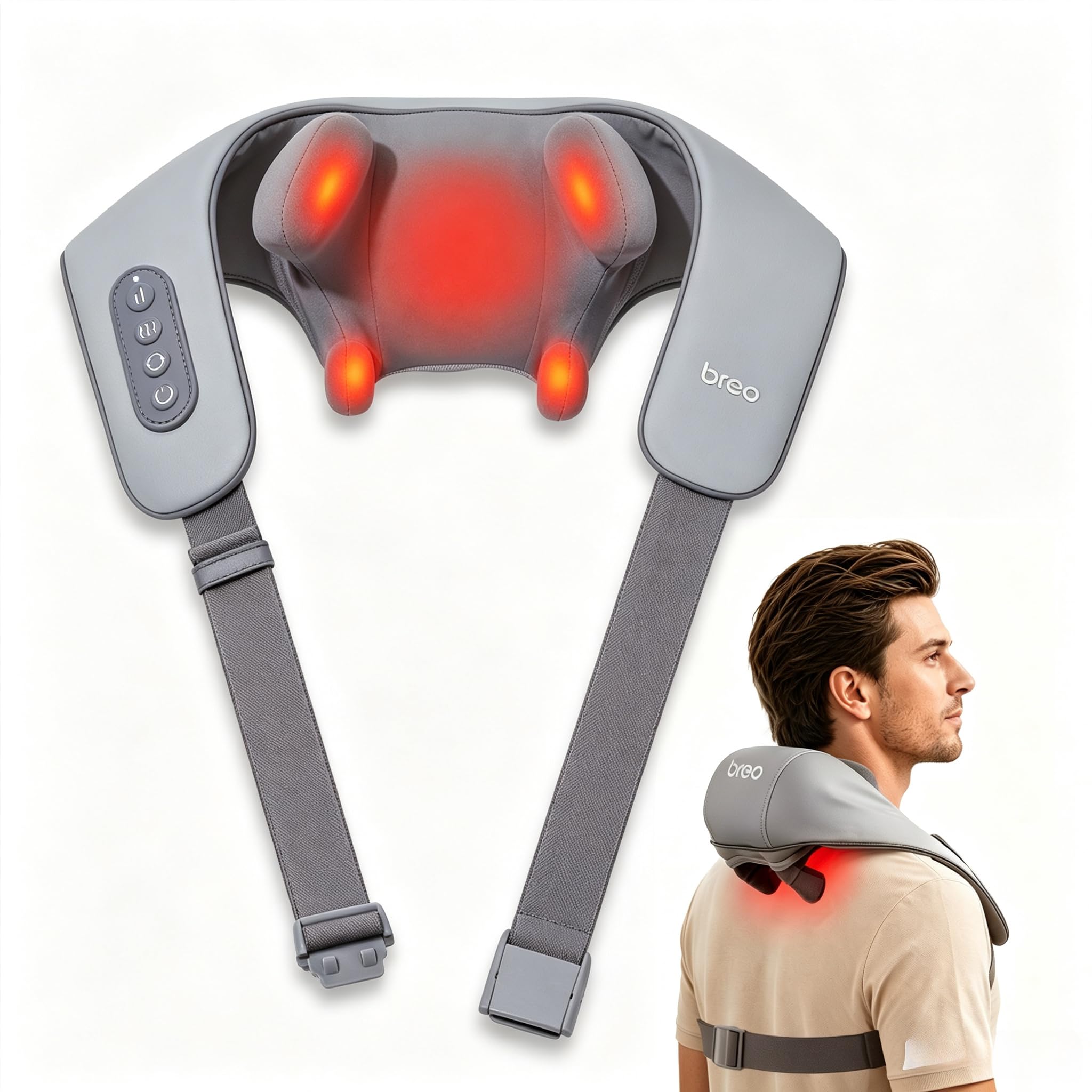 Amazon.com: Breo N5mini Neck and Shoulder Massager with Heat,5D
