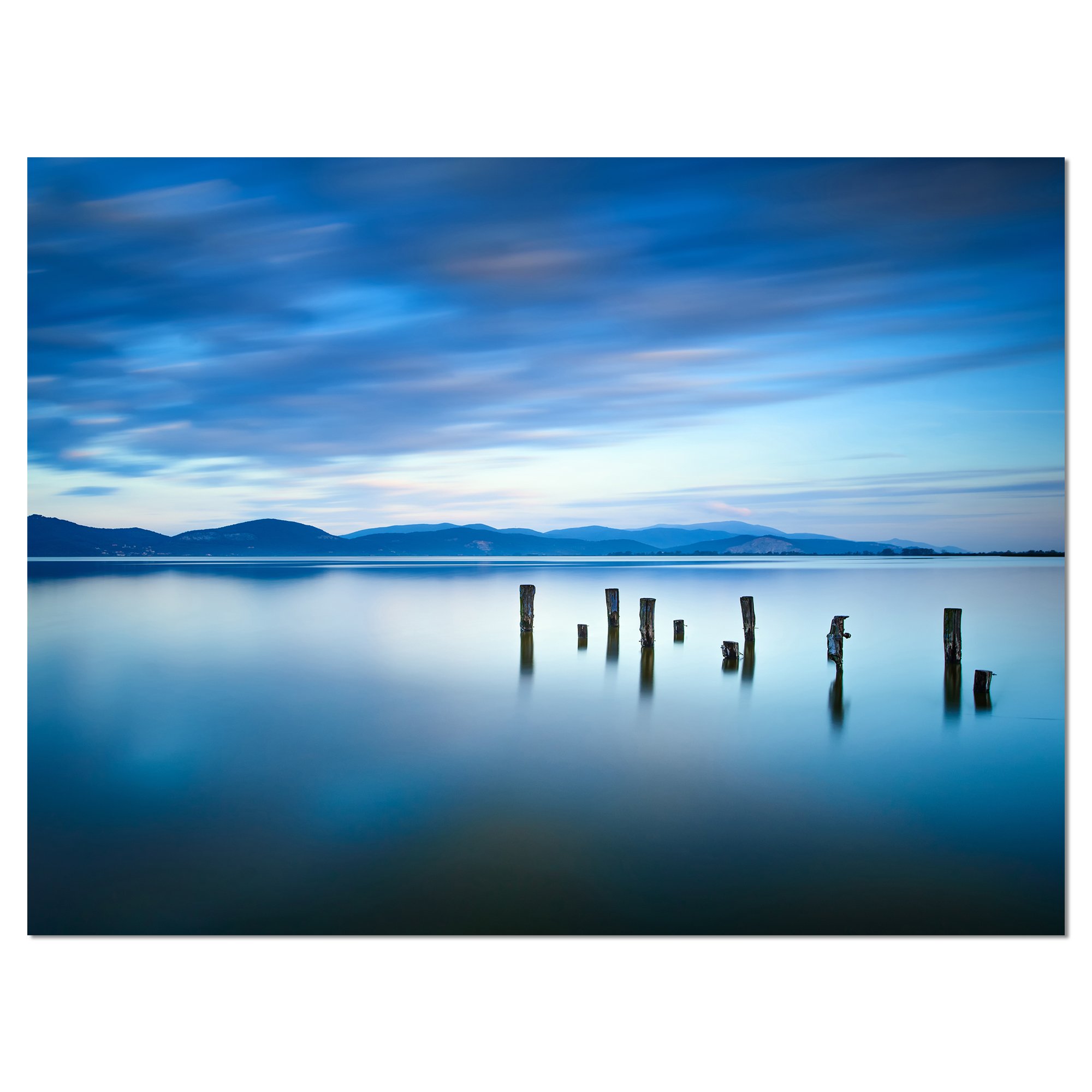 Amazon｜DesignArt Cloudy Skyブルー海のSeascape写真キャンバス