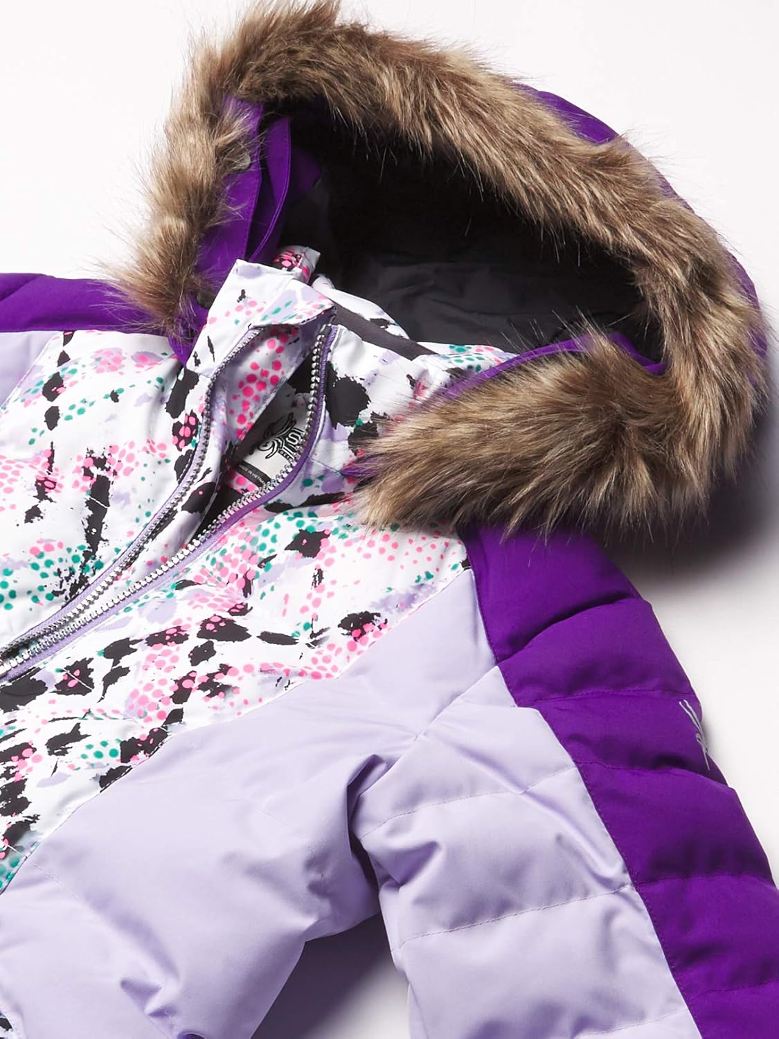 Spyder Kids Girl's Atlas Synthetic Down Jacket (Big Kids) Impress Print 14 Big Kids