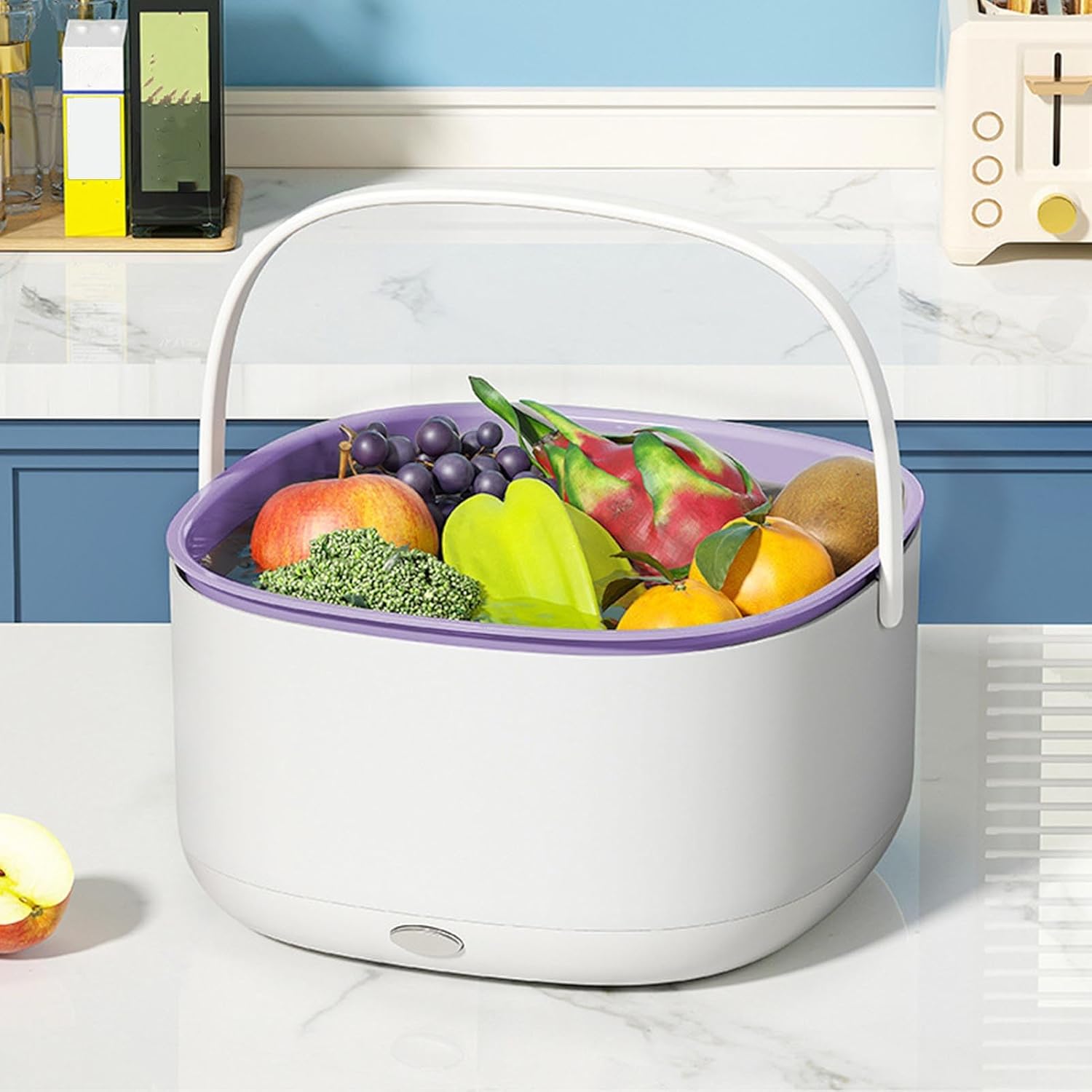 Fruit and Vegetable Washing Machine, Fruit Ultrasonic Cleaner, Large Capacity Vegetable Cleaner, Ultrasonic Fruit Washing Unit, Electric Fruit Vegetable Washing Basket