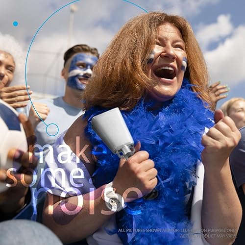 Miniatura 50 de Deke Home - Paquete de 2 cencerros de acero de 10 pulgadas con asa, fabricantes de ruido fuerte para fútbol, deportes, fiestas, competiciones, Azul