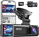 REDTIGER 4K Dash Cam Front Rear, STARVIS 2 Sensor, Free Card Included, 5.8GHz WiFi-20MB/s Fast Download, Dash Camera for Cars with GPS, WDR Night Vision, 170°Wide Angle, 24H Parking Mode(F7NP)