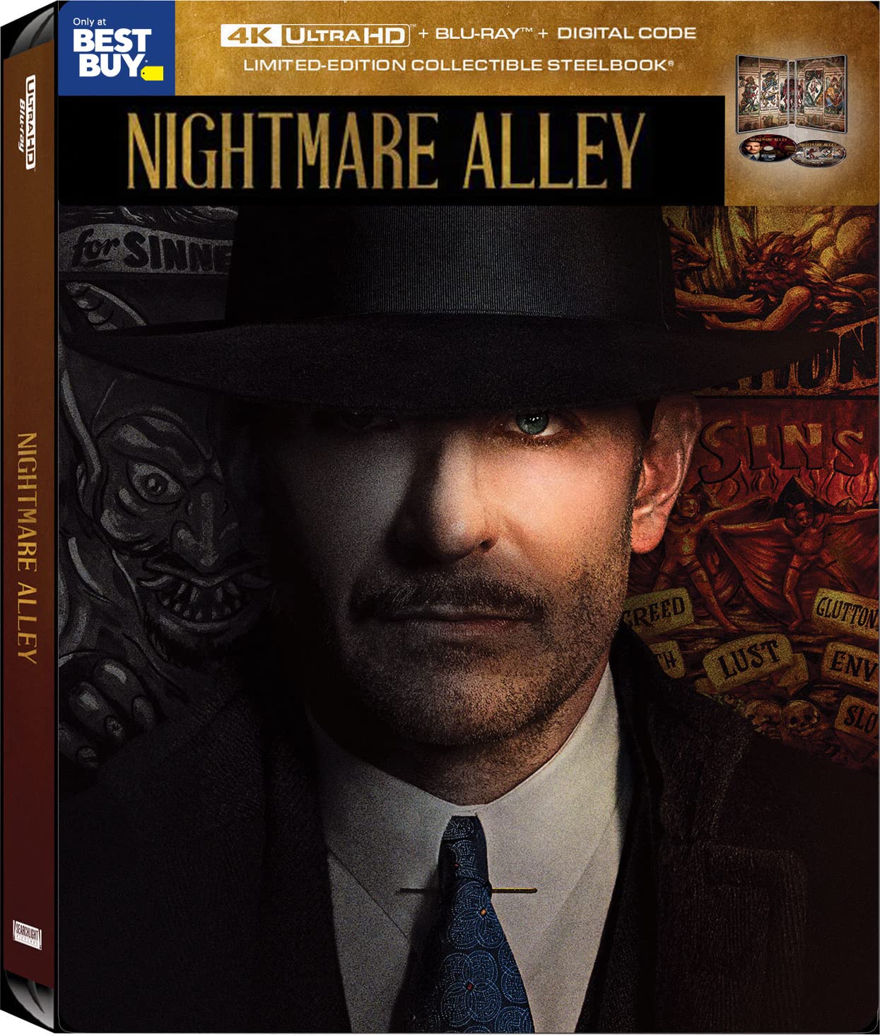 Nightmare Alley (Limited Edition Steelbook) [4K Ultra HD + Blu-ray + Digital HD]