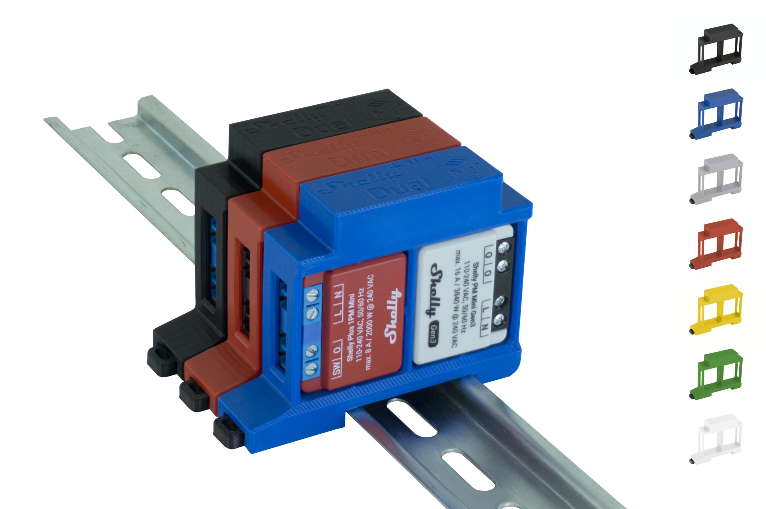 Hutschienenhalter/Adapter Single für Shelly 1 / 1PM DIN Rail bracket