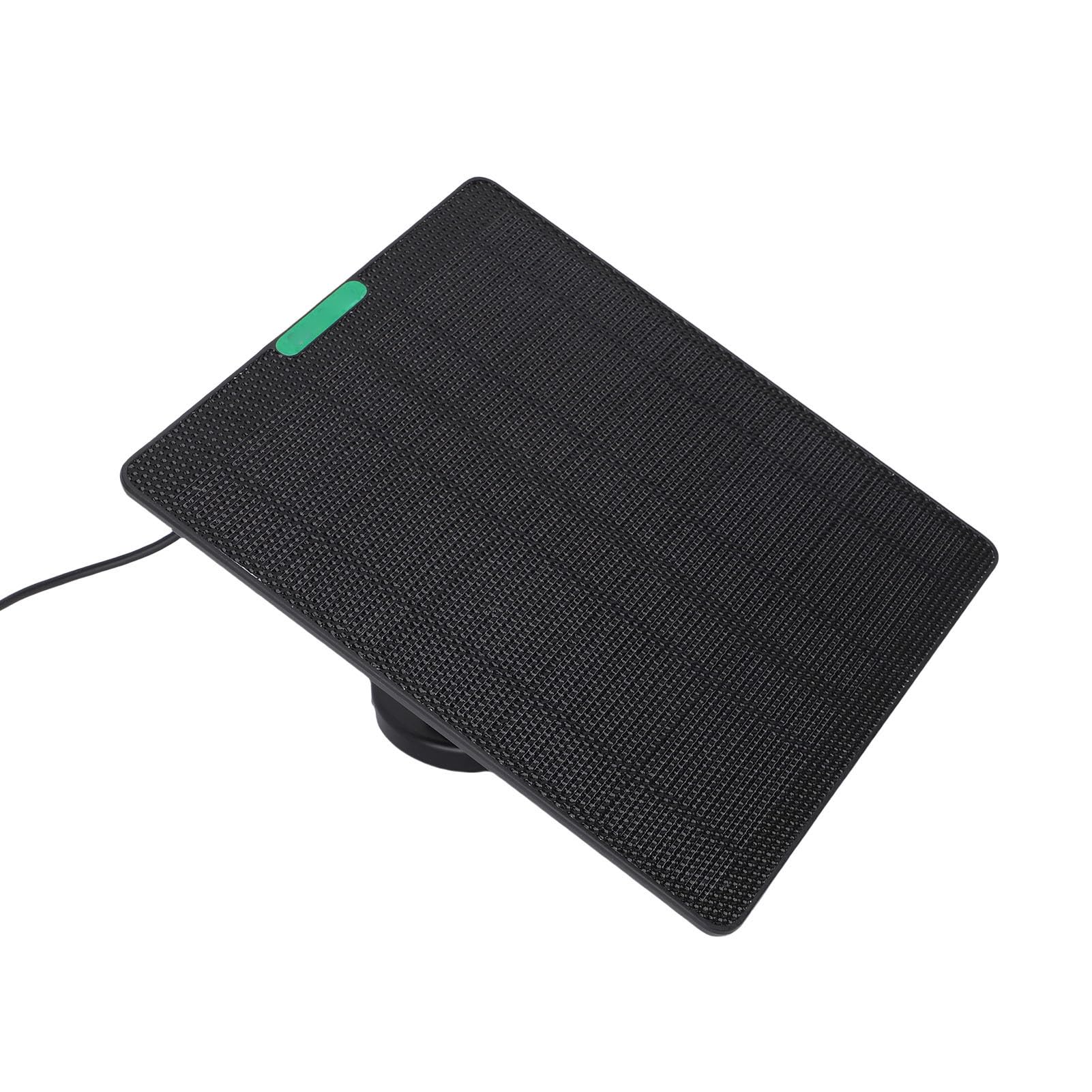 Cargador de Panel Solar de Alta Eficiencia 10W para Ring Video Doorbell 4 3 Plus ETFE Tipo U para Cámara de Seguridad (BLACK)
