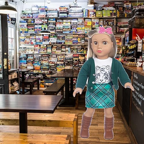 Miniatura 4 de Ebuddy Ropa y accesorios para muñecas: 8 juegos con zapatos, mochila, gafas, cámara, almohadilla para muñecas de 18 pulgadas