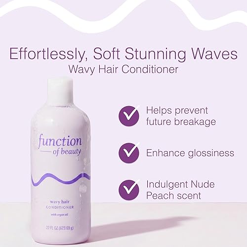 Miniatura 2 de Function of Beauty Acondicionador para cabello ondulado, XL - Acondicionador sin sulfatos para una textura ondulada natural - Ligero, Blanco
