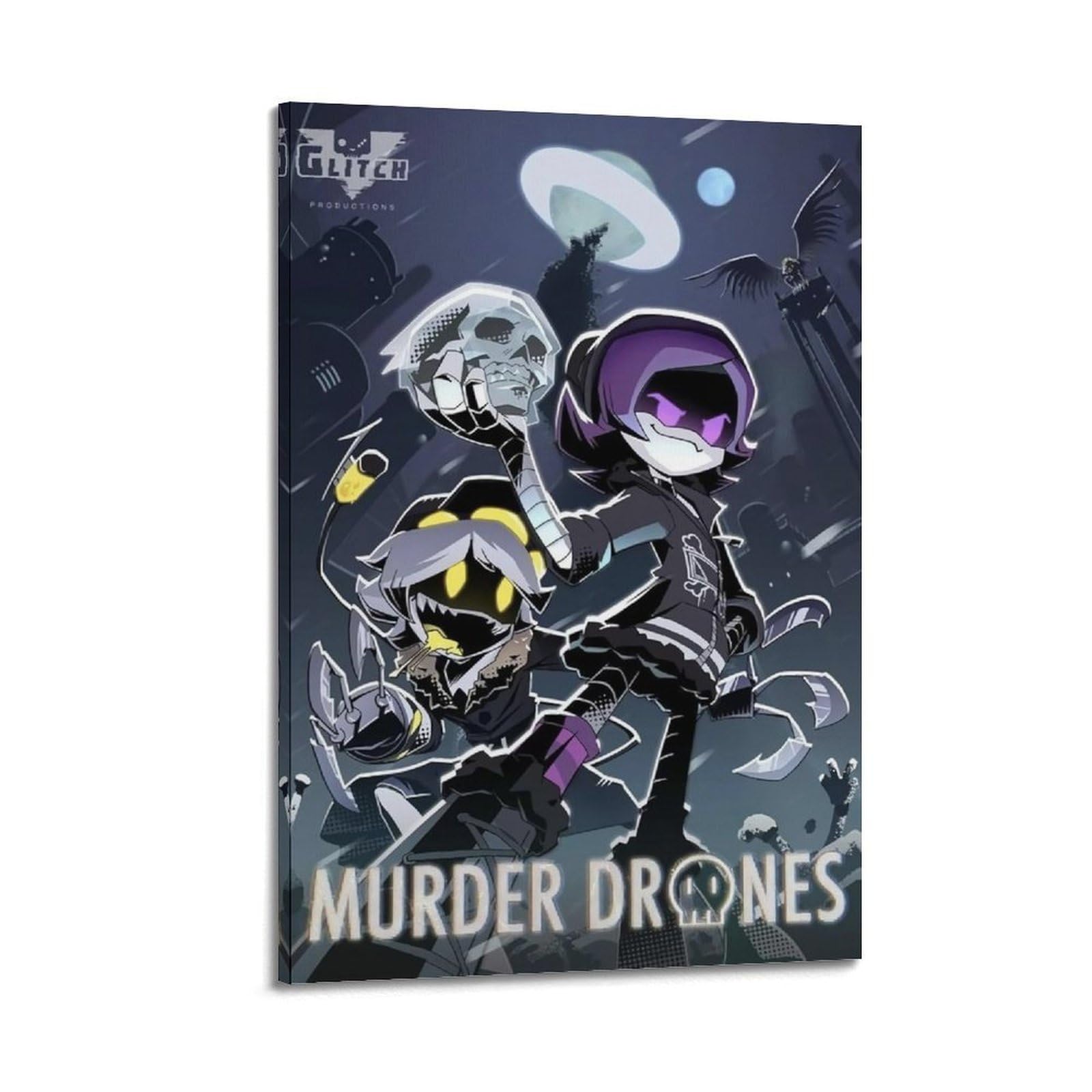FDRPMHC Murder Drones Canvas Wall Art Decor Living Room Modern Family Bedroom 12x18inch(30x45cm) Frame-style