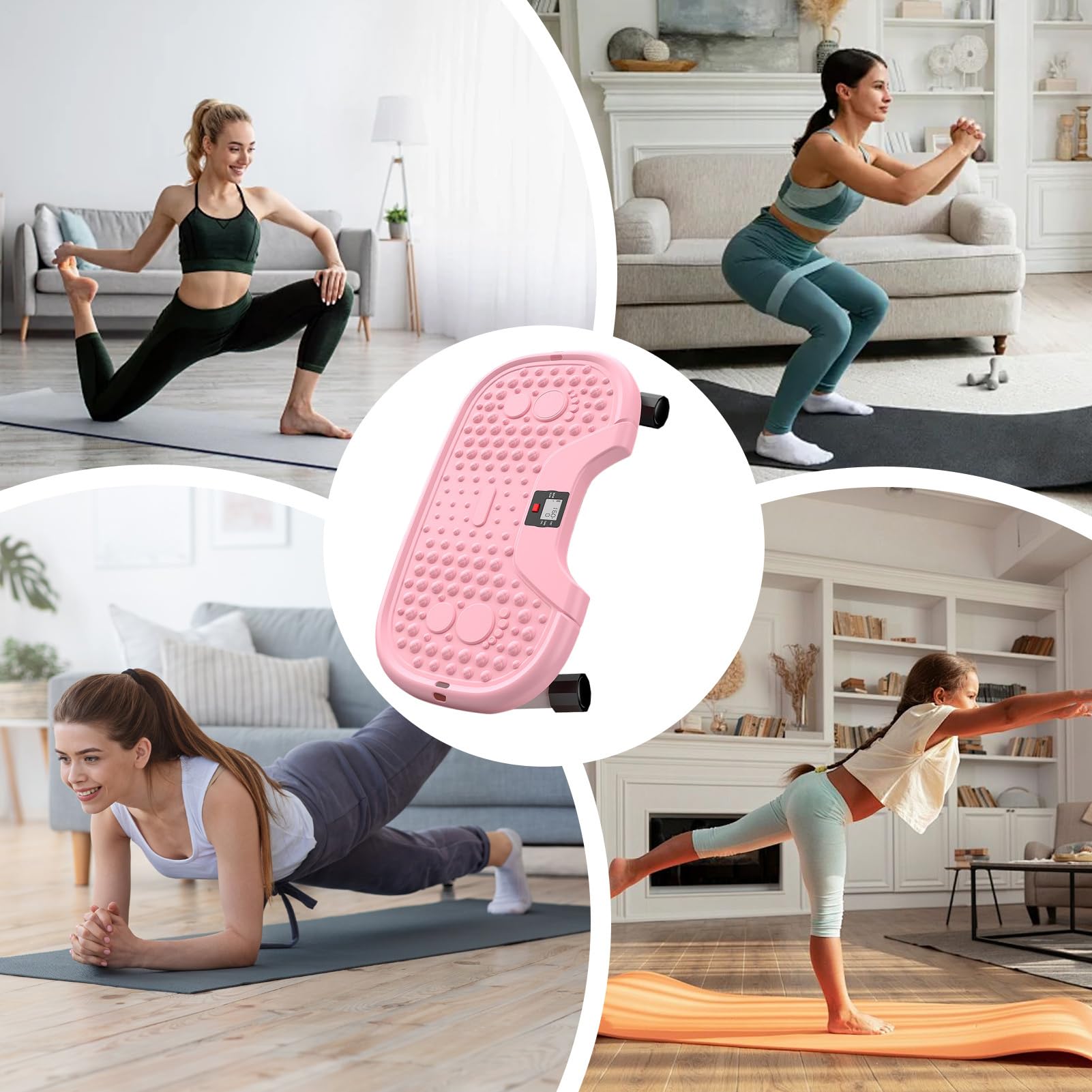 Stepper - Attrezzatura per esercizi per gambe con gomma elastica per tonificare - Attrezzatura per esercizi silenziosi da step, per uomini, donne e anziani - Lavoro addominale core e zone/inferiore