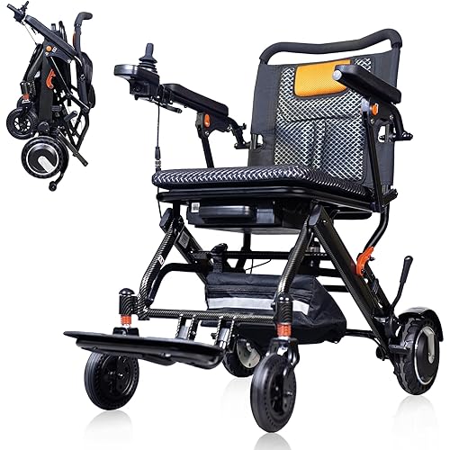 Electric wheelchairs for Adults,Electric Wheelchair 25 Miles Long Travel Range, 500W Brushless Dual Motors,250LBS Load Capacity, Motorized Wheelchair Lightweight Foldable (Only 39 LBS)