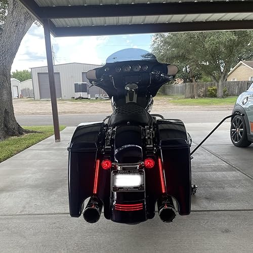 Miniatura 7 de Advanblack PHANTOM - Luces LED de llenado, luz trasera para guardabarros traseros para Harley Touring FLH 2014+ - Correr/Freno secuencial señal de