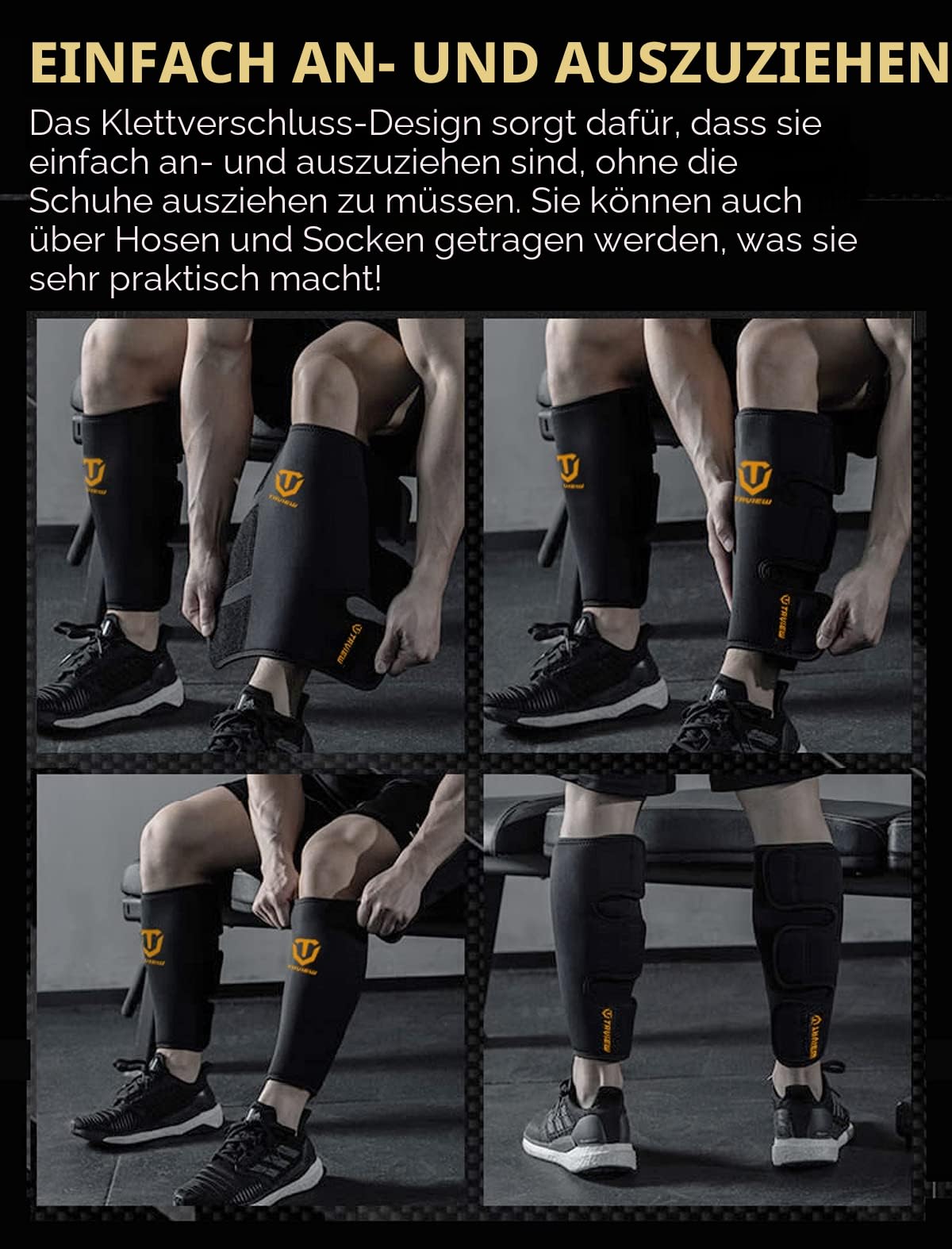 TAVIEW Schienbeinschoner für Gewichtheben, Kreuzheben, Wadenstütze, 5 mm dickes Neopren, für EasyWear, Kreuzheben, Schienbeinschoner, Trainingshosen und Strumpfhosen, ultimativer Schienbeinschutz
