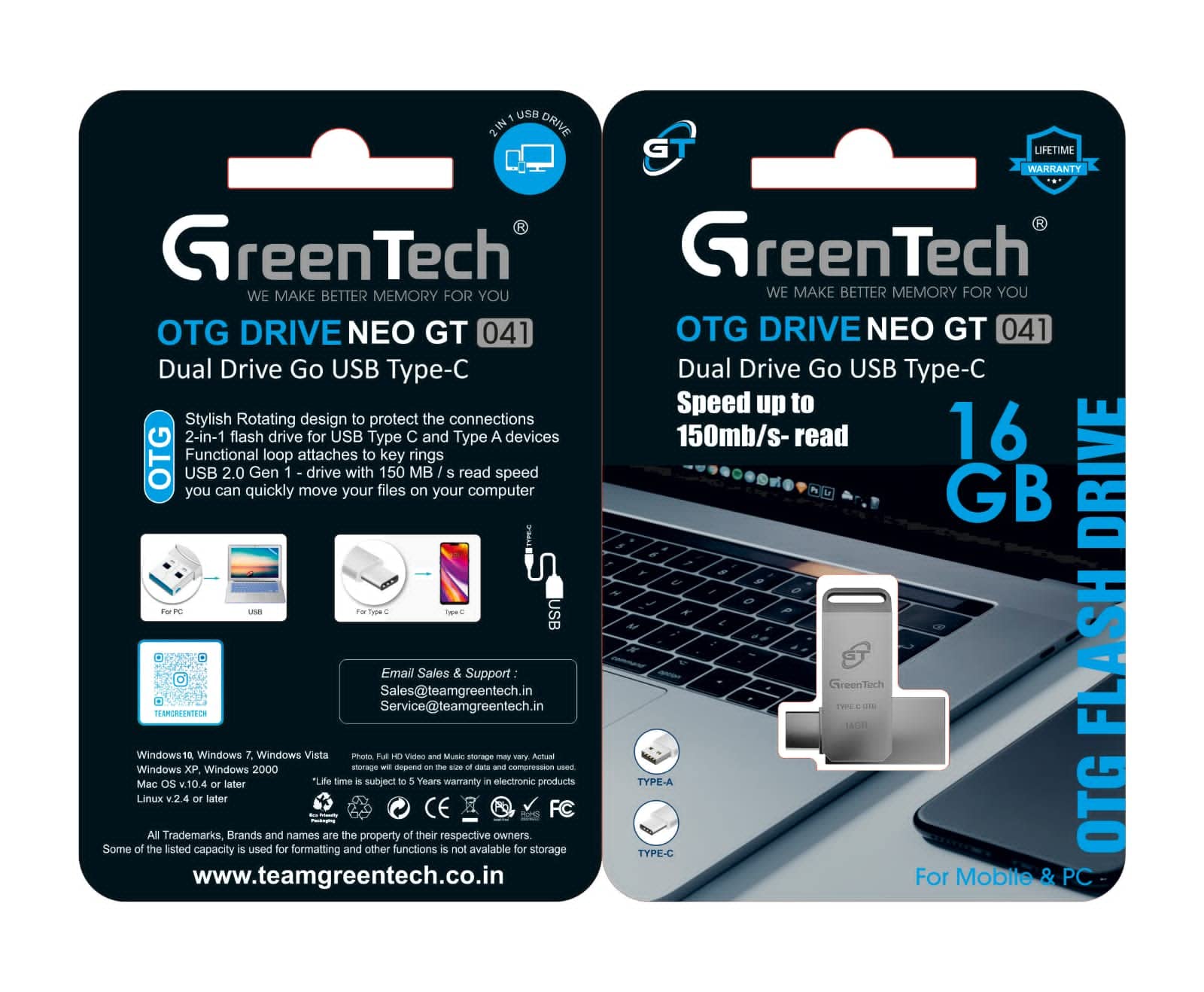 Green TECHUSB C Flash Drive 2-in-1 OTG USB Thumb Drive, Dual USB Memory Stick Pen Drive for Type-C Android Smartphones Tablets and Laptop (16GB) (B0BGLZS44D) Amazon Price History, Amazon Price Tracker