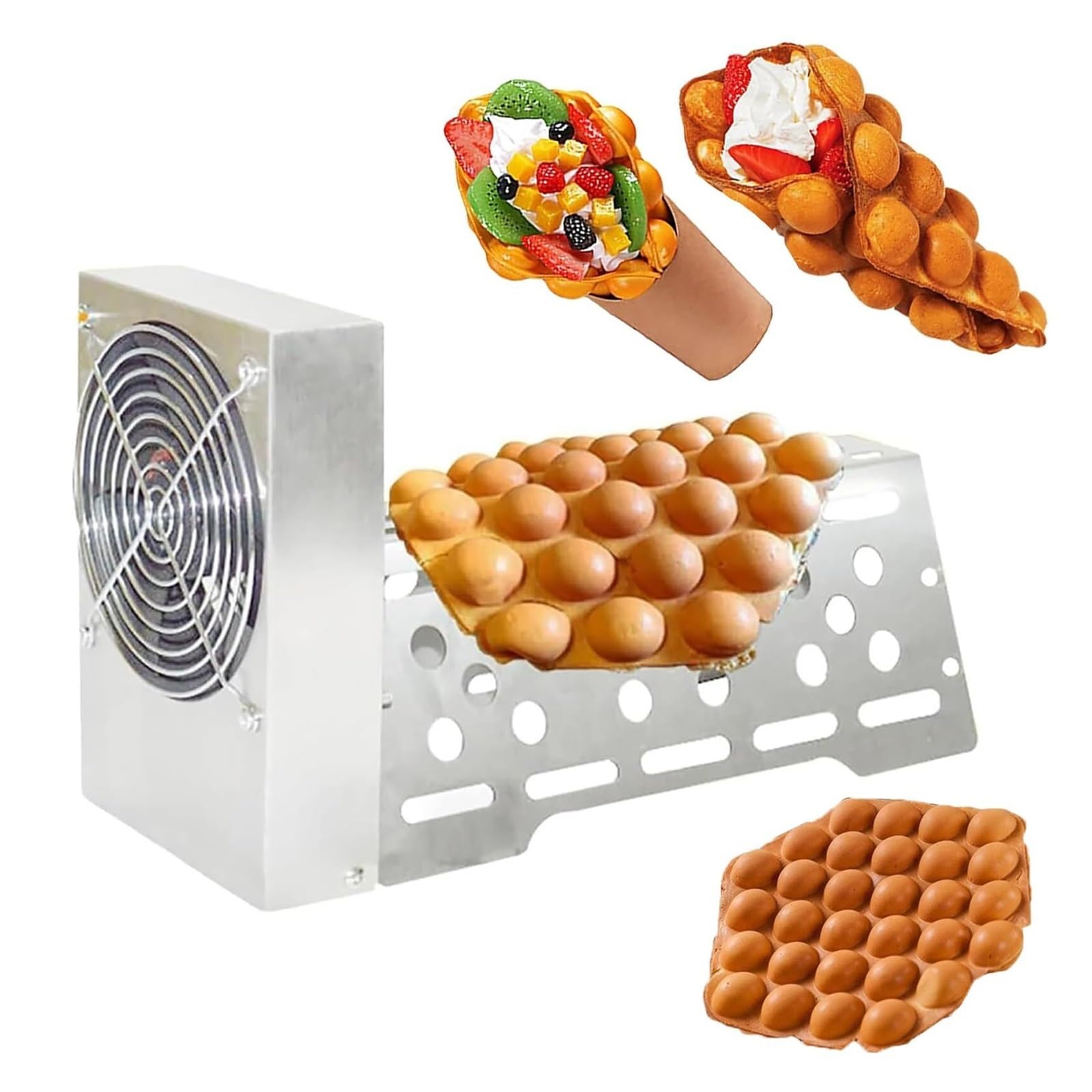 XCSCUK 30w Automatic Egg Waffle Blower, Automatic Egg Waffle Cooling Fan,Smart Sensor-Activated Design,For Food Court Fast Restaurant Snack Bar