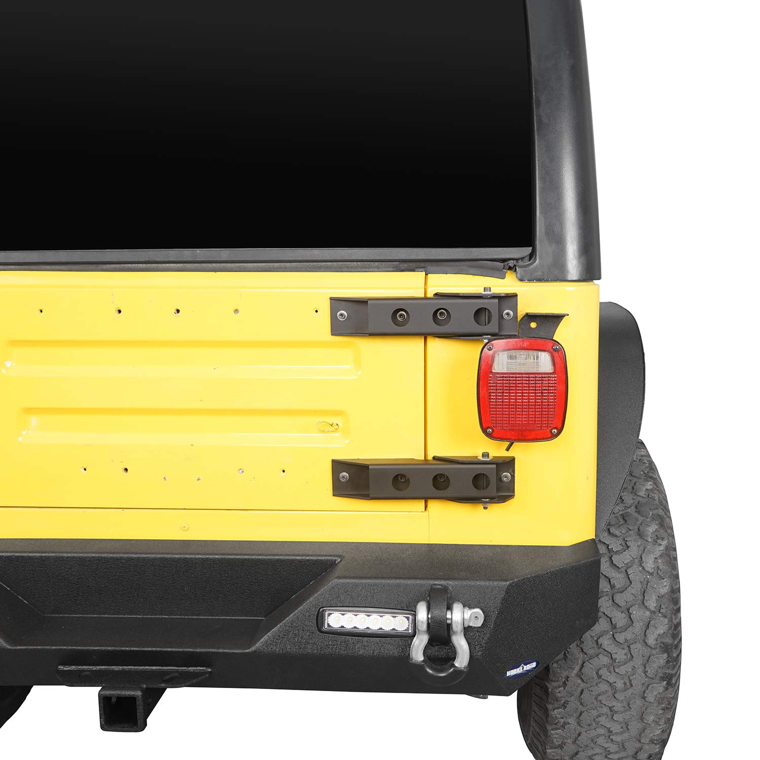 V8 GOD Wrangler Tailgate Hinge Set Compatible with Jeep Wrangler TJ 1997 1998 1999 2000 2001 2002 2003 2004 2005 2006