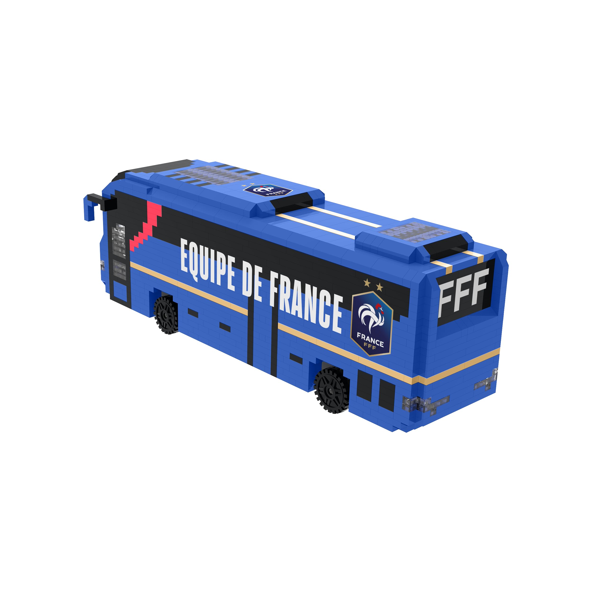 FOCO Oficjalny produkt na licencji France BRXLZ 3D Bricks zespołu piłkarskiego autobus zabawka konstrukcyjna model