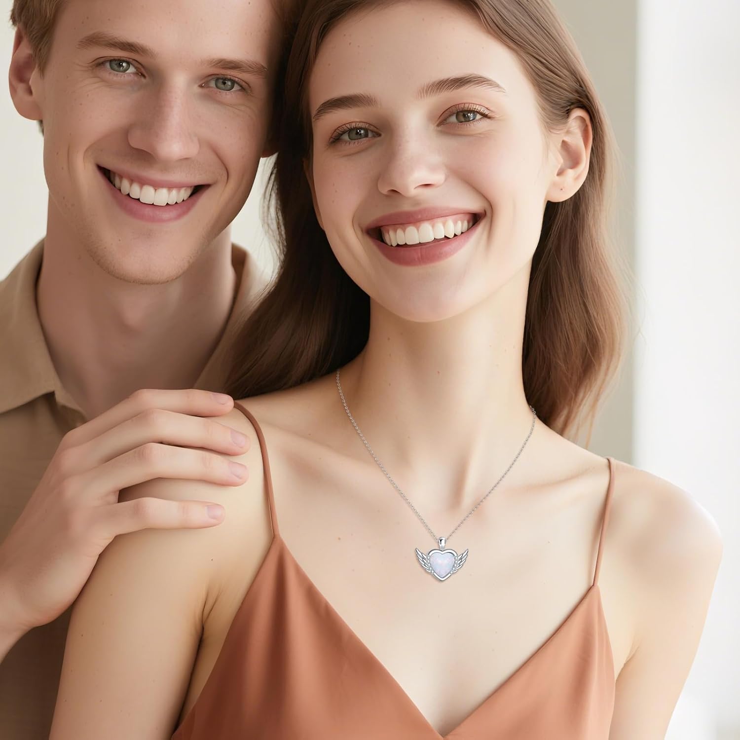 LUHE Heart Necklace for Women Sterling Silver Heart Pendant Necklace Love Jewelry Gifts for Women - Image 4