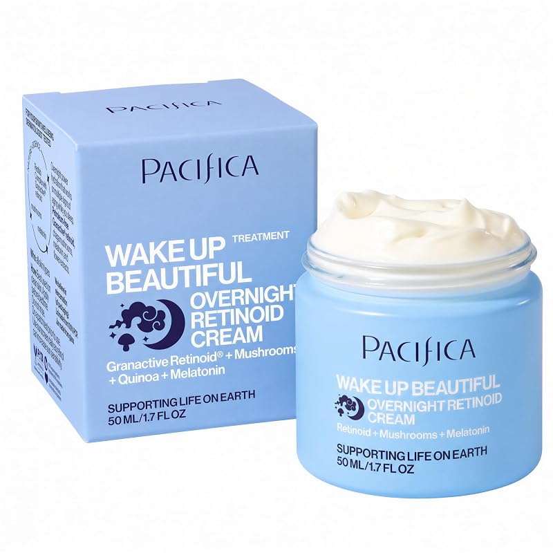 Pacifica Wake Up Beautiful Creme Noturno com Retinoide, Ácido Hialurônico e Melatonina
