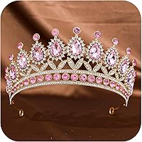 Vista 10 de FORSEVEN Tiaras y coronas de cristal para mujer – Boda y fiesta de cumpleaños, corona de princesa, accesorios para el cabello – Diadema de diamantes