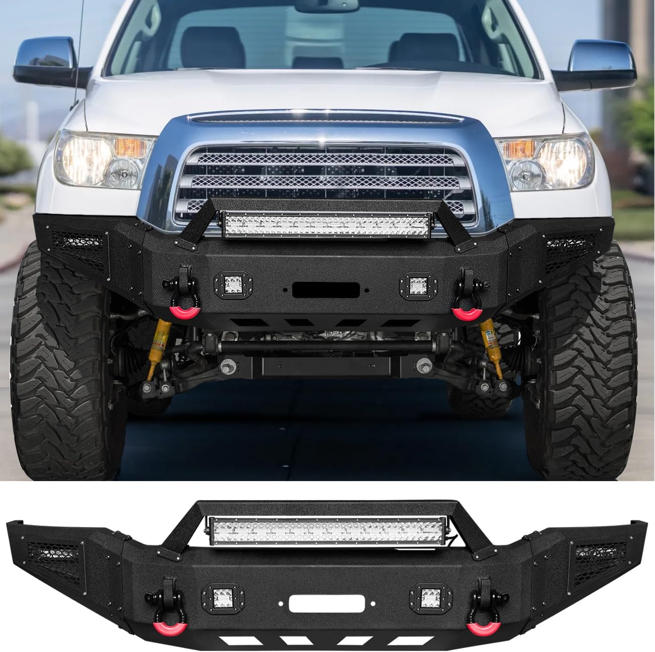 Vijay Front Bumper Fits 2007-2013 Tundra with Winch Plate and Lights