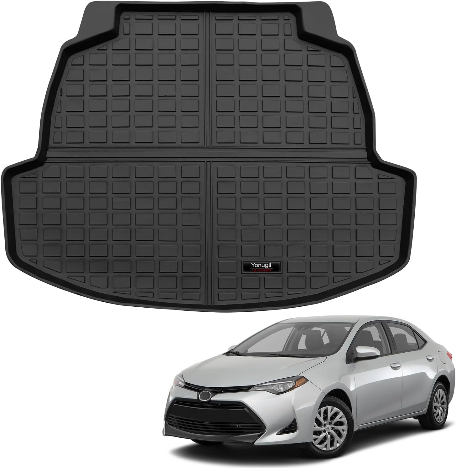 Custom for 2014-2019 Toyota Corolla Sedan Cargo Mats Trunk Liner All Weather TPE Protection Mat Accessories (for 2014-2019 Toyota Corolla Sedan)