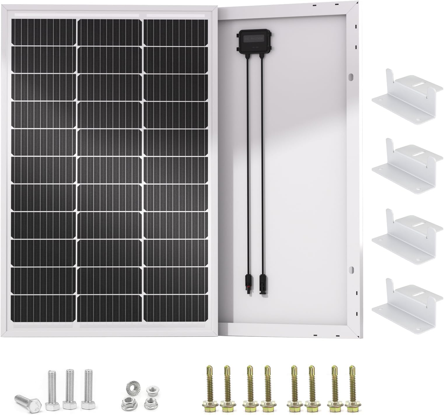 100 Watts 12 Volts Monocrystalline Photovoltaic Solar Panel High Efficiency Module for 12 Volt Battery Charging RV Marine Boat Off Grid(Upgrade)