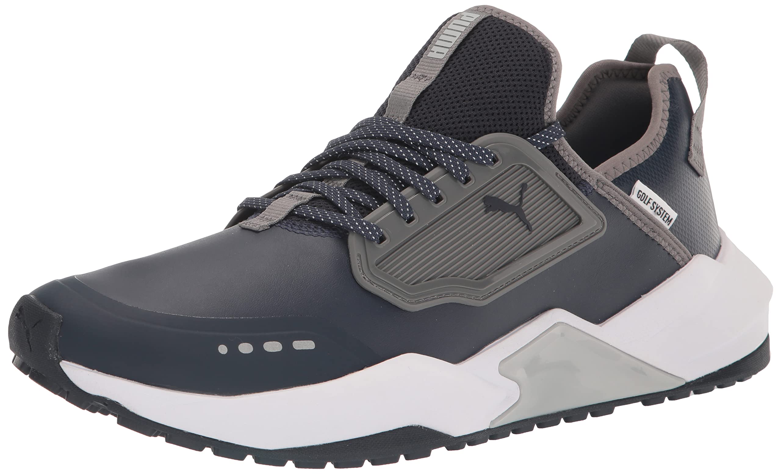 PUMA Golf Men's Gs.One Golf Shoe, Navy Blazer-Quiet Shade-Quiet Shade, 12.5M