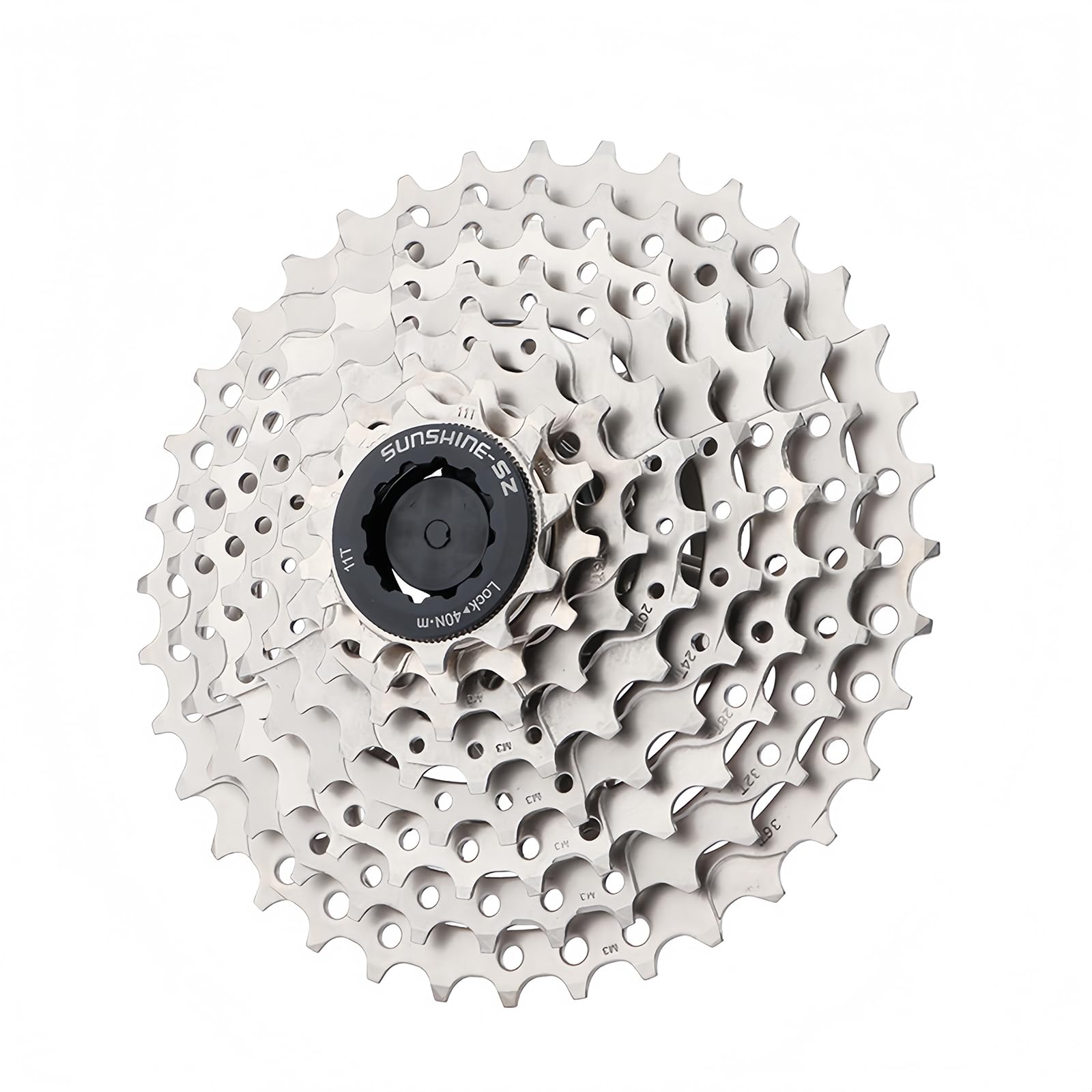 8/9/10/11/12 Speed Bike Freewheel, Lightweight Bike Cassette Sprocket, 11-32/36/40/42/46/50T Bicycle Cassette Freewheel for Mountain Bikes MTB (8 Speed, 11-36T)