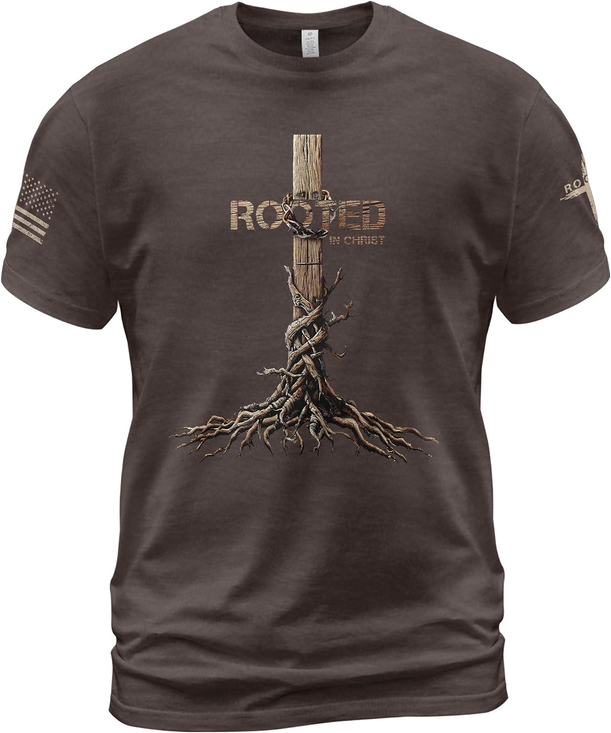 Rooted in Christ Shirt, Jesus Tshirt, Christian Shirts for Men, Cross Shirt, Religious Shirts for Men