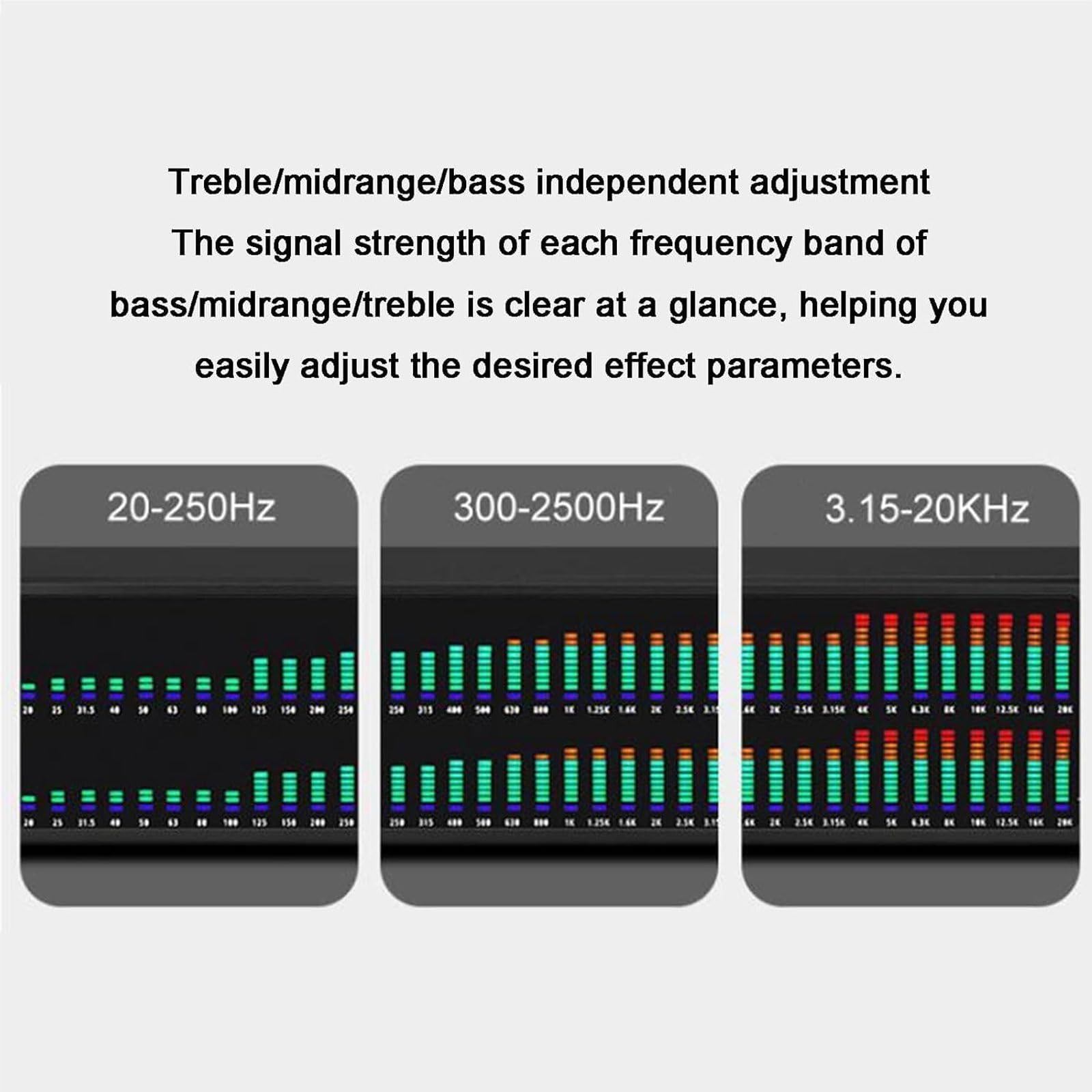 Ecualizador Gráfico Hi-Fi, Ecualizador Digital LED Doble De 31 Bandas con Reducción De Ruido, Carcasa Metálica, Memoria para 10 Preajustes, Ideal para Presentaciones En Escenario