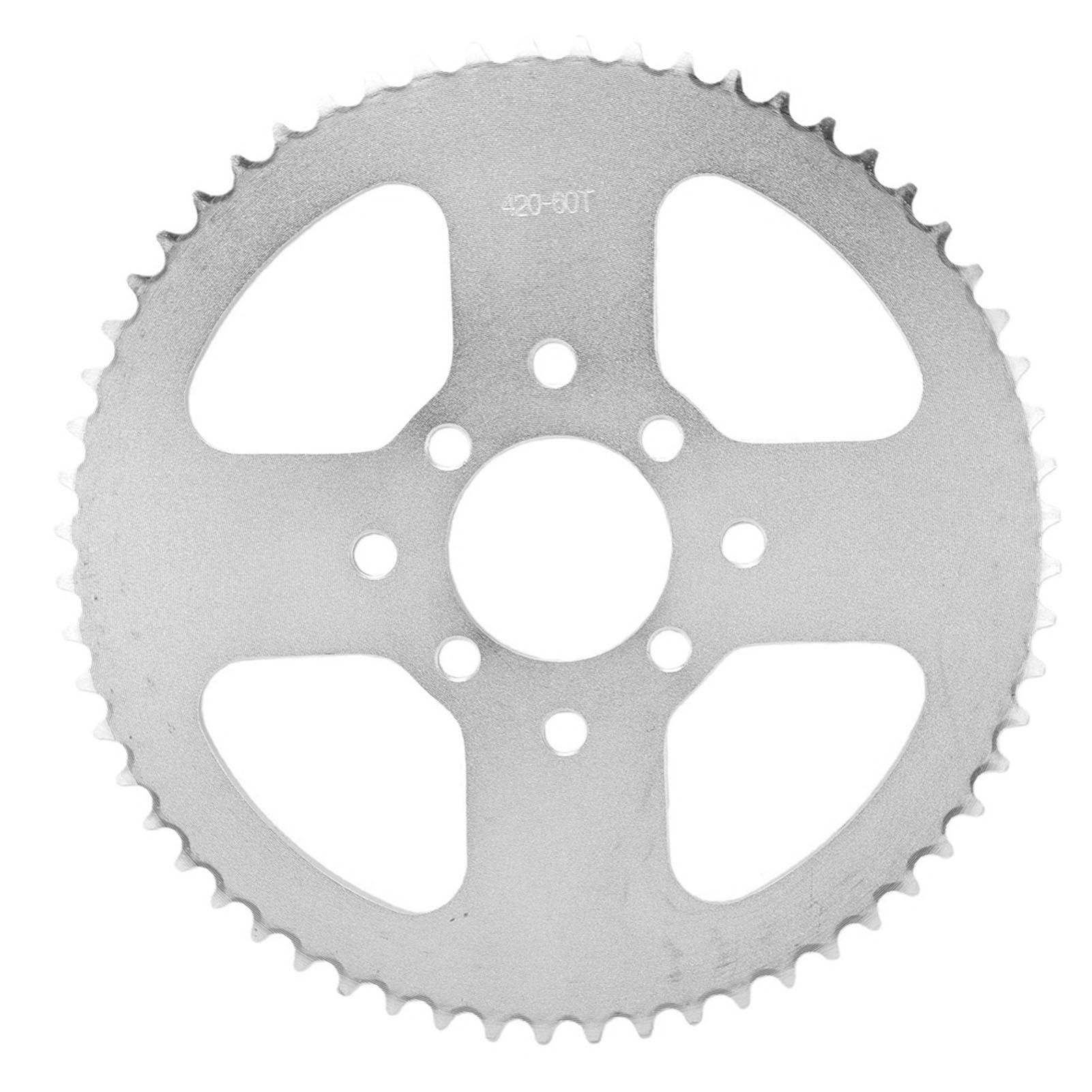 Generic Piñón de 60 Dientes para Go Karts ATV y Apto para Mini Dirt Bikes Piñón de Acero Duradero 60T 8 Orificios para Cadena 40 41 420