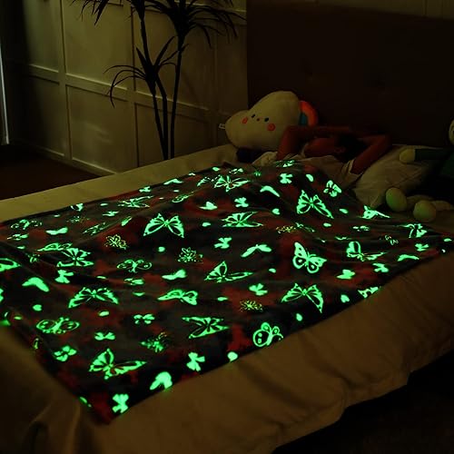 Miniatura 10 de SOCHOW Manta de forro polar de dinosaurio para niños y niñas, suave, ligera, acogedora y cálida manta de franela para cama pequeña, color azul