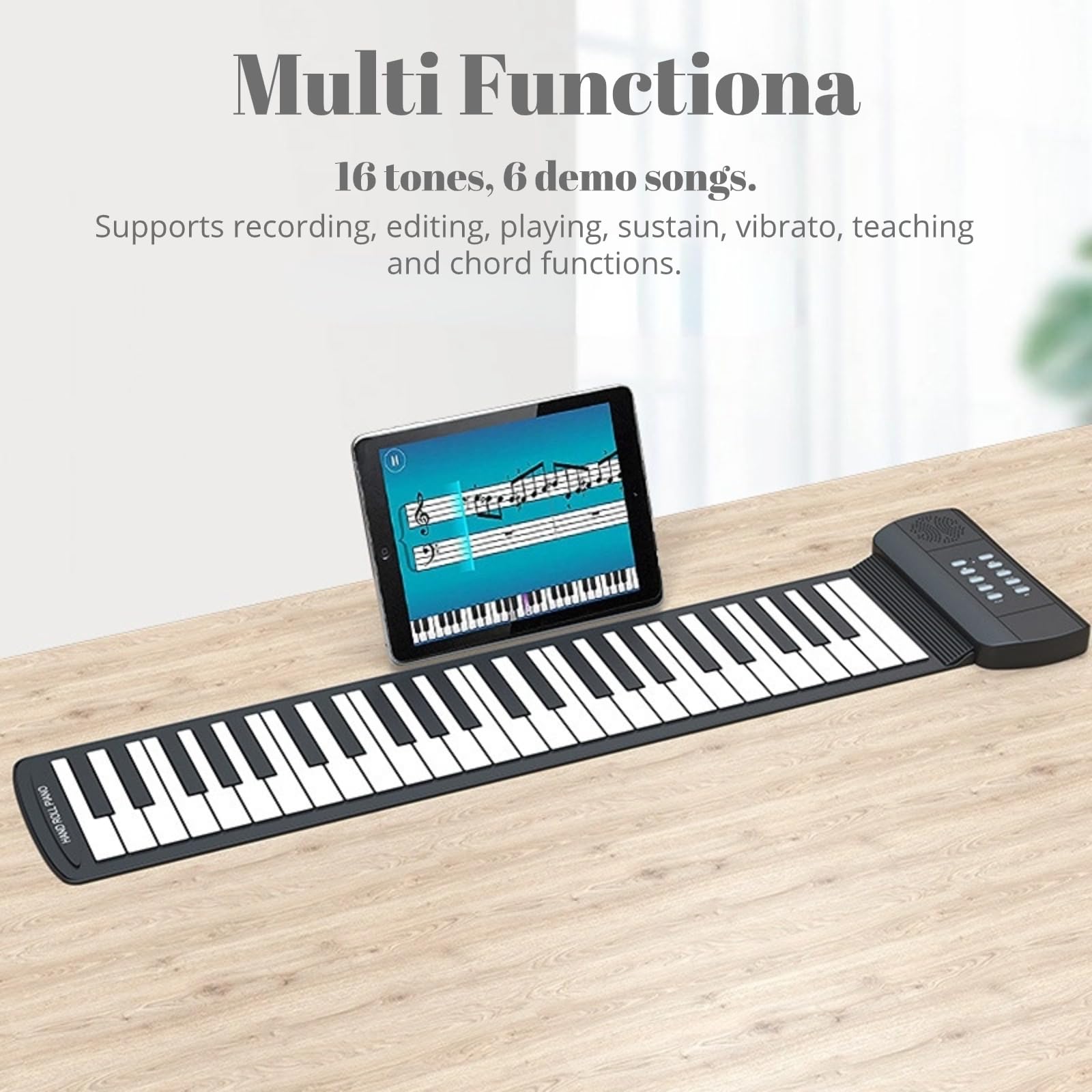Roll-up Piano 61 / 88 Toetsen, Draagbare Arranger Keyboards Waterdichte Siliconen Opvouwbare Piano Toetsenbord Compatibel Met Beginners En Kinderen Jb5 2 Roll-up Piano 61 / 88 Toetsen, Draagbare Arranger Keyboards Waterdichte Siliconen Opvouwbare Piano Toetsenbord Compatibel Met Beginners En Kinderen Jb5 2