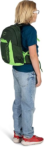 Miniatura 10 de Osprey Talon Jr Mochila de senderismo ligera para niños, mochila de aventura para niños para viajes y campamento, toldo verde