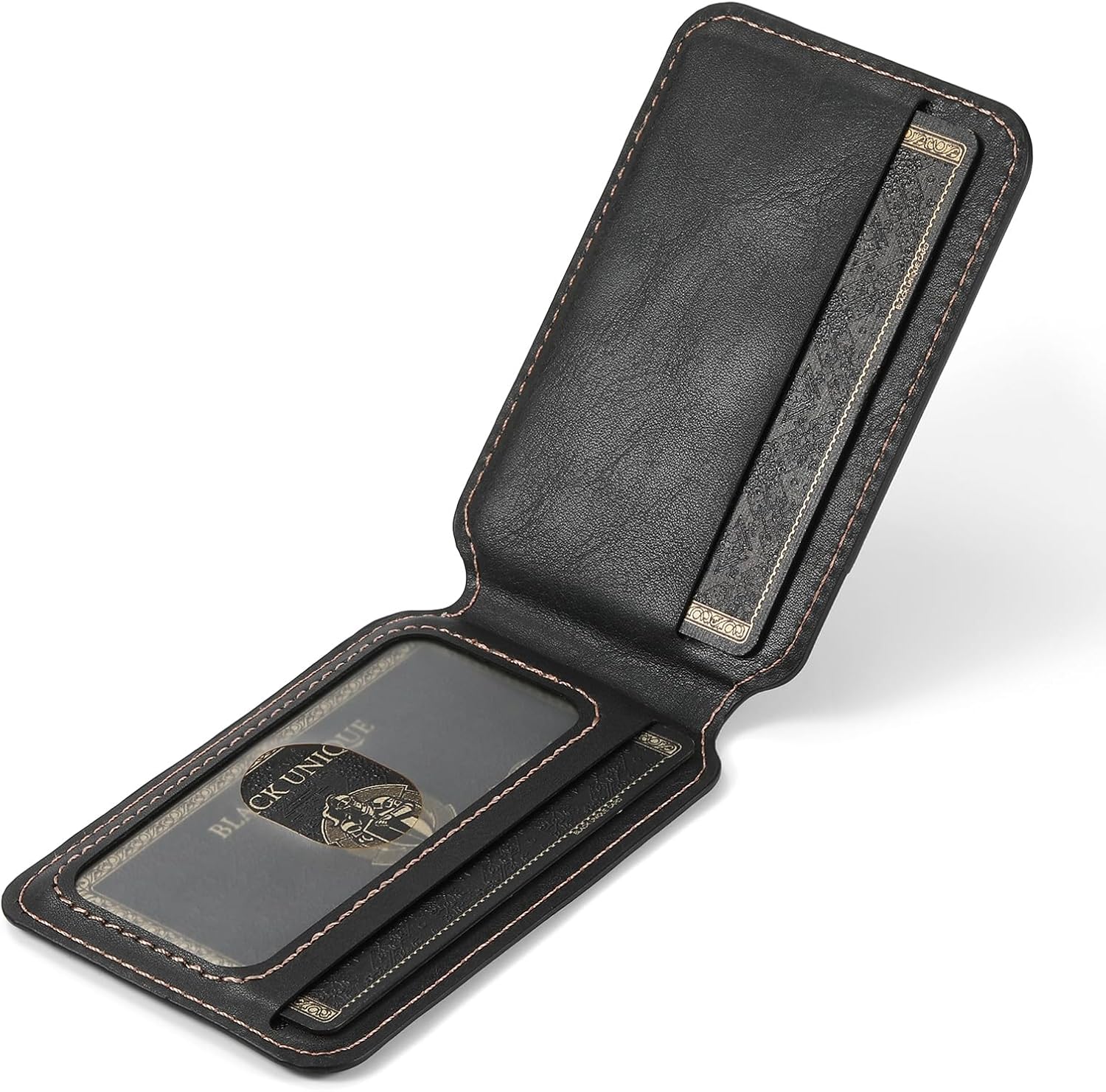 PASNEW Wallet Case for iPhone Air with Card Holder,Wireless Charging RFID Blocking Cases,Kickstand Shockproof Drop Leather 17Air Phone Hard Shell for Women Men,[Not for S-Pen],6.5 inch,Black