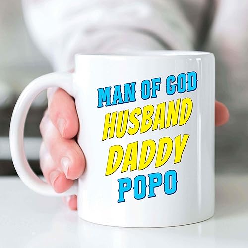 Miniatura 6 de - Man Of God's Gift, for Husband Daddy Popo - Believers Prayers Quote on Inner Color 11 Oz White Ceramic Coffee Mug