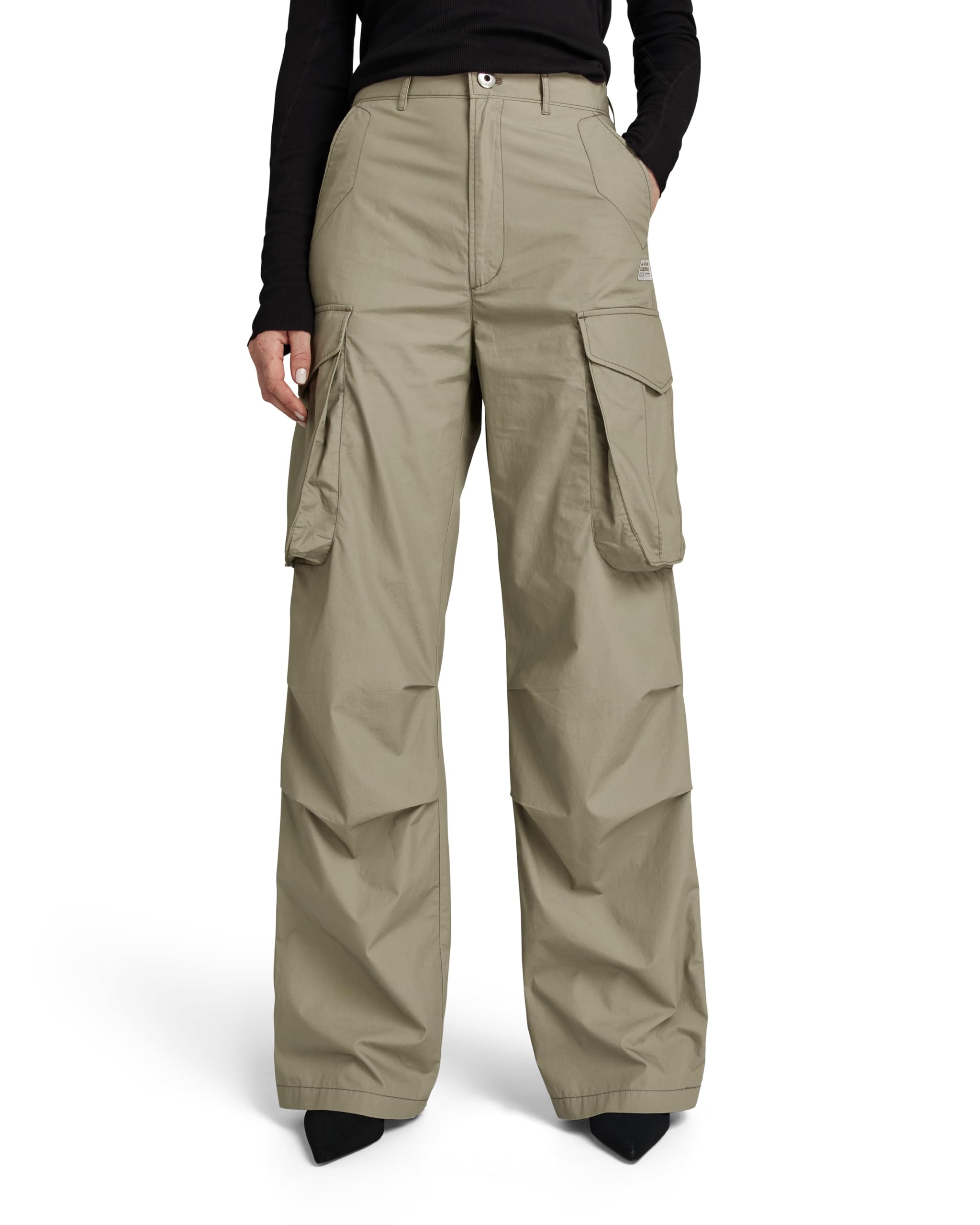 G-Star Women's High Waist Cargo Pants, Green (shamrock D24401-A790-2199), 32W / 30L